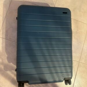 Away Medium Checked Blue Hardshell Suitcase